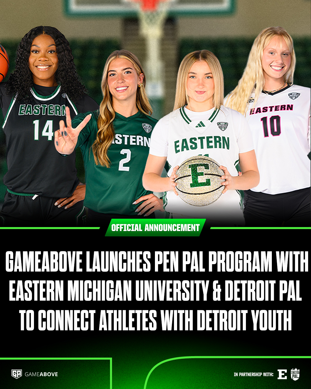 Official Announcement — GameAbove Launches Pen Pal Program with Eastern Michigan University & Detroit PAL